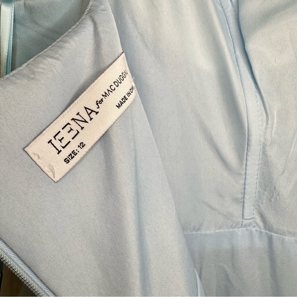 Ieena for Mac Duggal Classic A-Line V-Neck Ballgown Powder Blue Sz12 - Picture 6 of 14